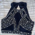 Two Piece Beaded Prom Dress Blue Size 4 Photo 5