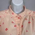 Levi's  Button-Up Shirt Women Lightweight Size Small Light Peach Pink Long Sleeve Photo 1