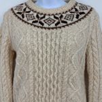 Ralph Lauren Polo  Cable Knit Fair Isle Wool Sweater XS Nordic Sample Rare Photo 2