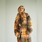 Free People NWT Cardi Plaid Faux Fur Coat $698 MSRP Photo 2