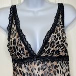 Victoria's Secret Victoria’s Secret Cheetah Print Lace Mesh Chemise Nightie Black Tan Large  Photo 1