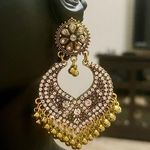 New! Ethnic Gold Earrings Trendy Women Girl Stylish Pakistani Indian Jewellery Photo 1