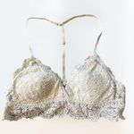 Aerie Bralette Ivory Lace Padded Wireless Pullover Adjustable Women's Size S Photo 0