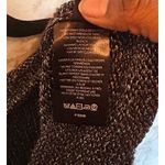 Urban Outfitters  Metallic Knit Cap Sleeve Dress M Sparkle Silver Black Shimmer Photo 6