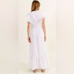 Molly Bracken  Woven V-Neck White Maxi Dress NWOT Photo 1