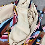 Anthropologie Mermaid Tan&Pink Chevron One Piece Swimsuit Sz.S Photo 9