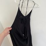 Free People FP BEACH  Shell Yeah Midi Dress Solid Black Low Back Strappy Tie Back Photo 13