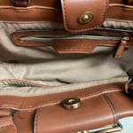 London Fog Vegan Leather Shoulder Satchel Handbag Brown Photo 9