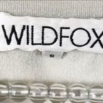 Wildfox Size Small Grey Running Fool Baseball Ringer Crewneck T-shirt Photo 3