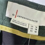 Anthropologie  NWT Green Faux Leather Cullotes Size 10 Photo 7