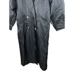 Vintage Sport Crest Utex Black Nylon Long Trench Coat Size 4 Photo 2