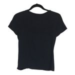AQUA  | Black twisted knot front shirt - Size S Photo 1