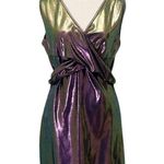 Frederick's of Hollywood Vintage Frederick’s of Hollywood Metallic Mini Dress Size Large Purple Oilslick Photo 0