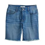 Nine West Bermuda Shorts Jean Denim Blue Mid Rise Photo 2