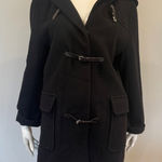 Claudie Pierlot Women's Black Hooded Peacoat Size M Photo 0