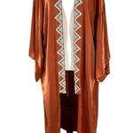 WILDSEA Copper Brown Satin Hand Beaded Kimono Size undefined Photo 1