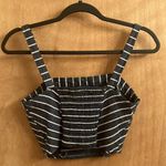 Altar'd State Altar’d State blue with white stripes crop top woman’s size medium Photo 5
