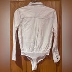 Free People  Power Move‎ Bodysuit Top White with Black Contrast Stitching Size XS Photo 13