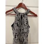 Nightway Keyhole Neck Sleeveless Scalloped Black Shimmery Lace Formal Gown, 4 Photo 4