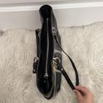 Coach Frosted Black Patent Leather Suede Zip Tote Bag Photo 2