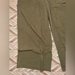 Amazon NWT One Size Olive Green Wide Leg Gaucho Casual Full Length Pants Photo 3