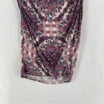 Jessica Simpson Maternity Soft Floral Print Scoop Neck 3/4 Sleeve Ruched Dress Photo 9