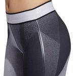 Adidas NWT Alphaskin Long Graphic Training Tights Glory Grey and White Photo 1