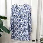 Altar'd State Altar’d State Floral Bell Sleeve Dress Bohemian White Blue Long Sleeve S Photo 13
