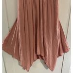 Almost Famous Pink Coral Handkerchief Tie Back Mini Dress Crochet Top Size XL Photo 3