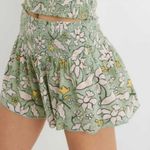 Aerie Real Good Floral High Rise Smocked Shorts Photo 0