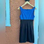 BB Dakota Women’s Bodycon Vneck Color Block Dress Peacock Blue/Black Size XS Photo 4