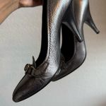 Prada y2k buckle gun-metal metallic pumps Photo 6