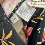 Newport News Sun Streak One Piece Swimsuit 12T Black Floral Asian Print Y2K Vtg Photo 6