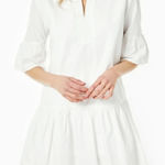 Addison Bay  White Cotton Ruffle Sleeve Dress Womens New XS White Photo 0