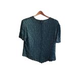 Papell Boutique  Evening Silk Beaded Top Blouse Women's XL‎ Extra Large Photo 4