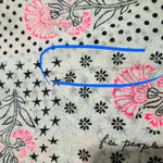 Free People  Boho Floral Stars Polka Dot Sling Bag Cream Pink Black 19x23 in Photo 8