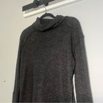 We The Free People Split Back Turtleneck Top Dark Gray Long Sleeve Size Medium Photo 1