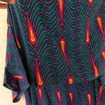 Disney Figue‎ Jasmine Collection Peacock Blouse 100% Silk XS\S Blue Size undefined Photo 3