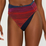 Beach Riot NWT Frida High Waist Bikini Bottoms Medium, SORBET SEA Photo 0