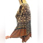 Vintage America Blues Small Bohemian Top with Bell Sleeves and Embroidery Orange Photo 10