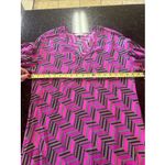 Trina Turk Trina‎ Turk Dress Sz 2 Women's Pink Black Silk Sheath Elegant Work Church Shirt Photo 4