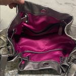 Cole Haan Y2K Vintage  Metallic Silver Leather Bucket Bag Photo 9