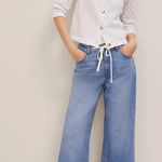 Ann Taylor  palazzo mid rise tie Jean Size 8 Photo 0