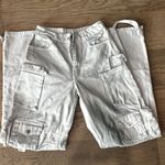Forever 21 White-Gray Cargo Jeans Photo 0