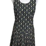 Anna Sui Tweed Shift Mini Dress Black Polka Dot Abstract Womens Size 4 Photo 0
