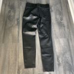 ZARA  Black Skinny Faux Leather Pants with zipper ankle detail Size Medium Photo 7