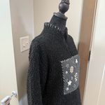 Woolrich  Women Quarter‎ Zip Celestial Moon Stars Fleece Sweatshirt Pullover S Photo 2