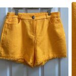 River Island  Plus Orange Yellow Tweed Texture Pocket Shorts Plus Size 16 Photo 9