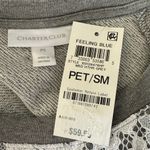 Charter Club Petite Small PS Sweatshirt Top Lace Accent Short Sleeve Crew Neck Photo 5