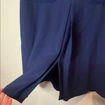 ZARA  Women’s Navy Blue Pleated Pocket Skirt Career Size Large Photo 4